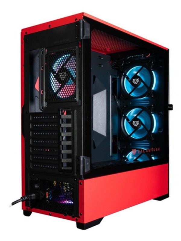 Gabinete Pc Gaming E-atx Thinos Balam Rush Rojo 4 Vent Rgb
