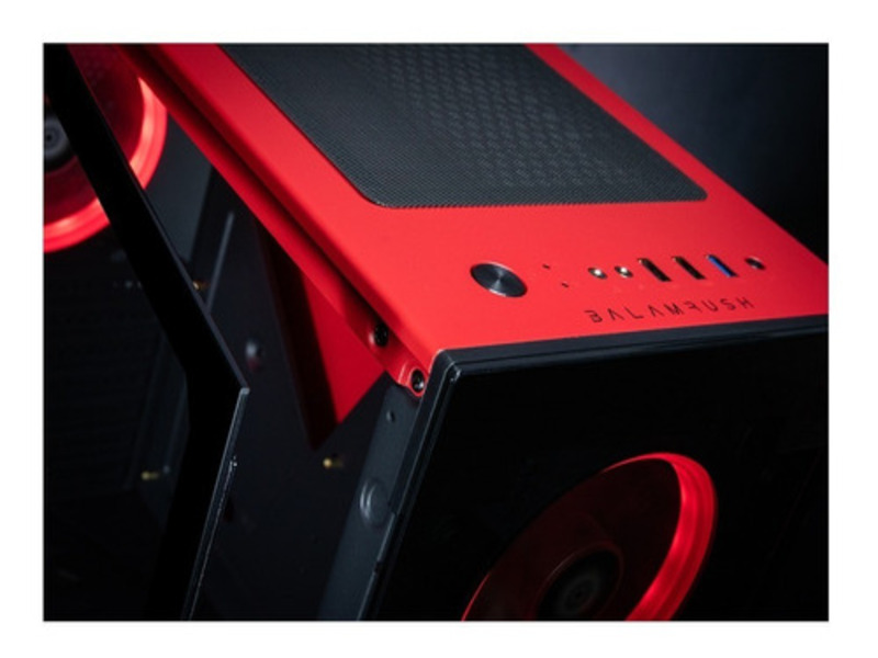 Gabinete Pc Gaming E-atx Thinos Balam Rush Rojo 4 Vent Rgb