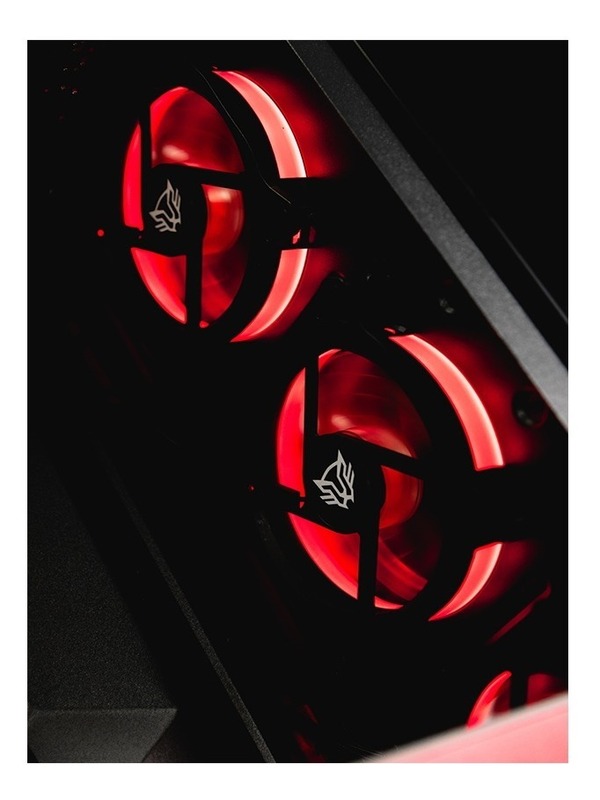 Gabinete Pc Gaming E-atx Thinos Balam Rush Rojo 4 Vent Rgb