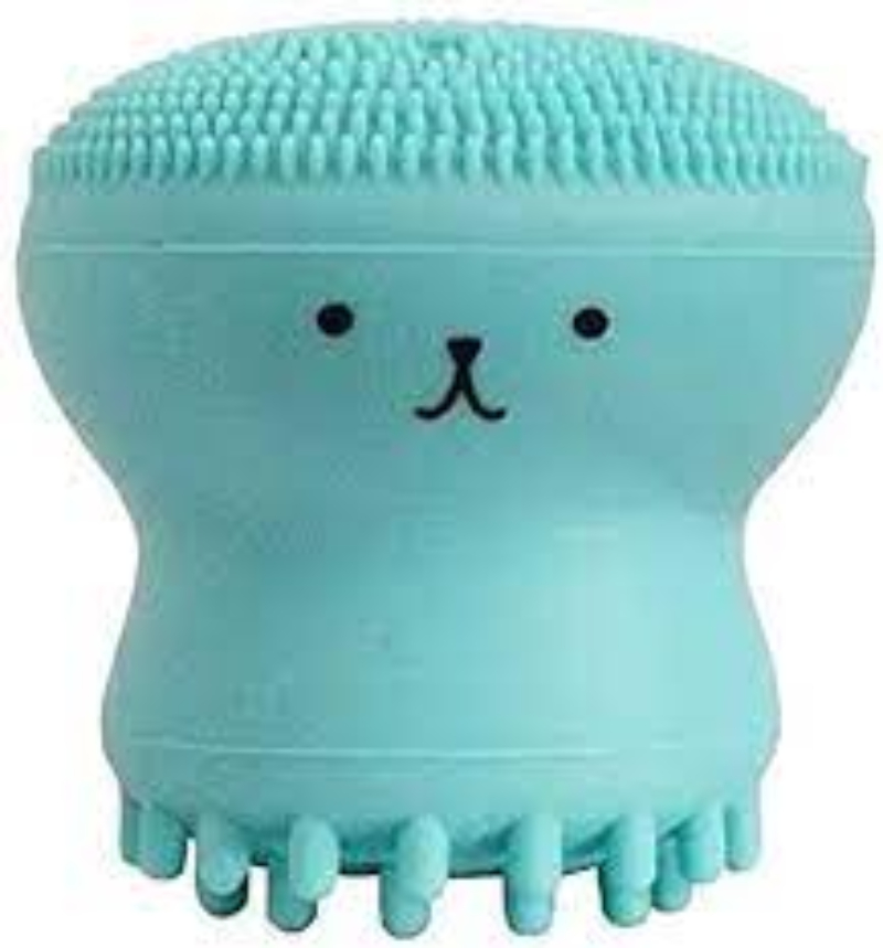 Cepillo Exfoliante Facial Pulpito Facial Limpieza  color azul 