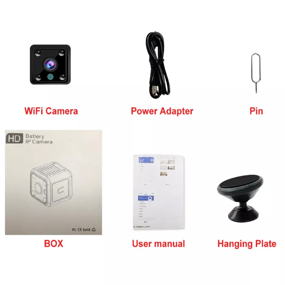 Mini Cámara Espía Wifi Full HD 1080P 2mp 3 Cm Inalámbrica Visión Nocturna Ip App