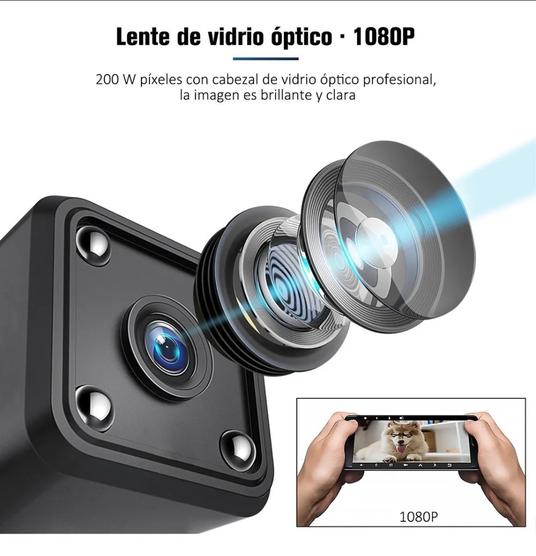 Mini Cámara Espía Wifi Full HD 1080P 2mp 3 Cm Inalámbrica Visión Nocturna Ip App