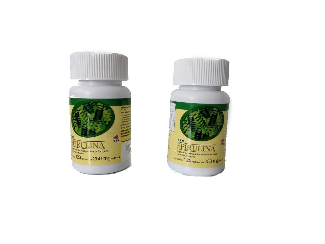 SPIRULINA DXN (2 BOTEs CON 120 TABLETAS C/U)