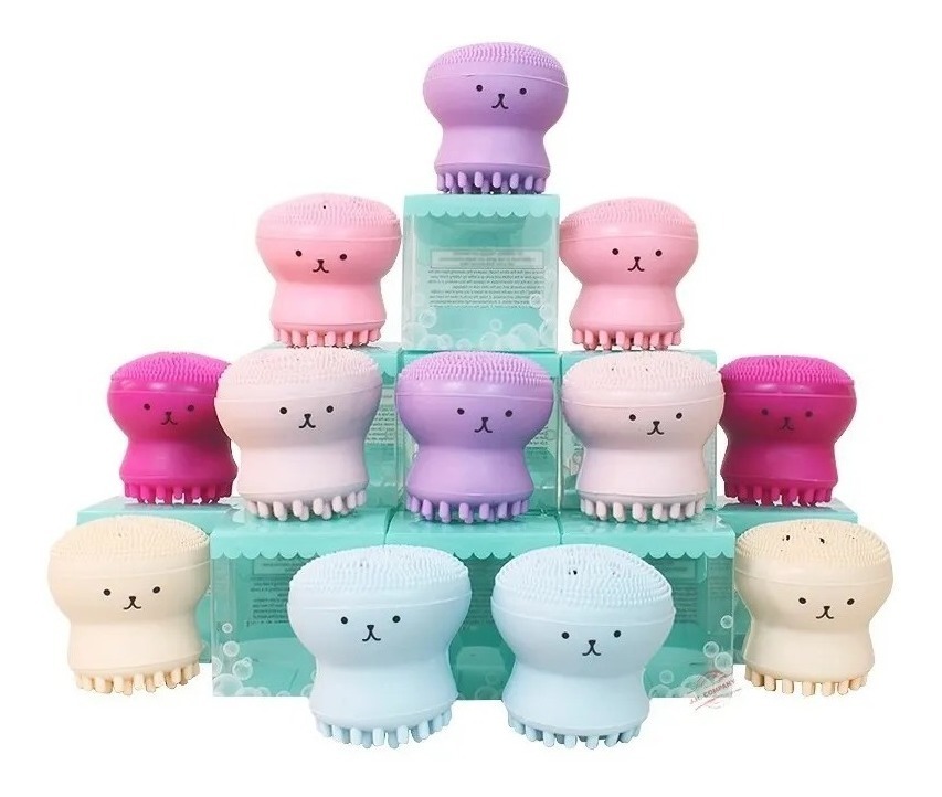 Cepillo Exfoliante Facial Pulpito Facial Limpieza color café