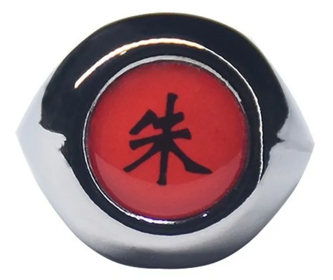 Anillo de Itachi Akatsuki Naruto Metalico Unisex Anime Moda