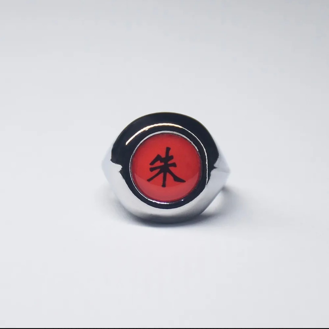 Anillo de Itachi Akatsuki Naruto Metalico Unisex Anime Moda