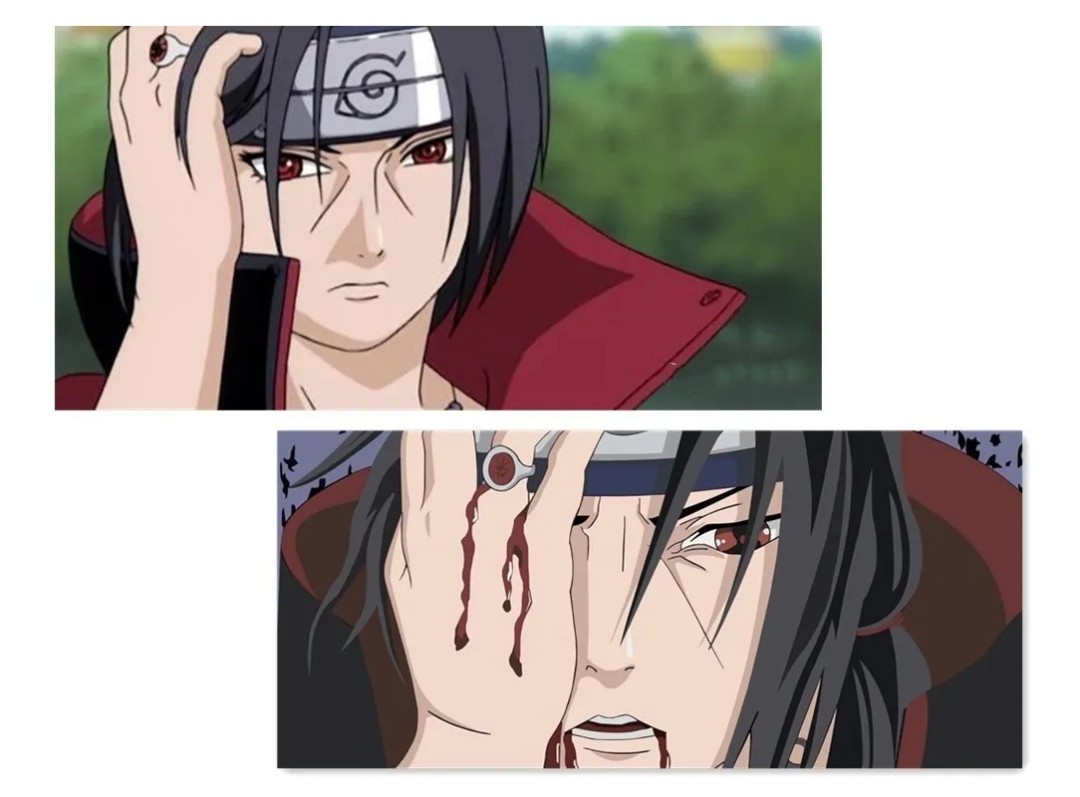 Anillo de Itachi Akatsuki Naruto Metalico Unisex Anime Moda