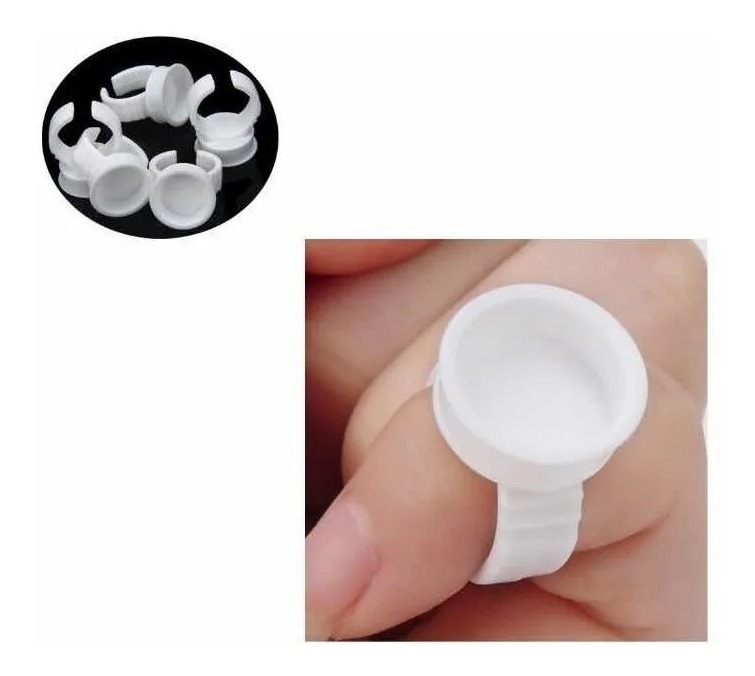 Anillo Para Pestañas 100 Anillos Pegamento Adhesivo Microbla
