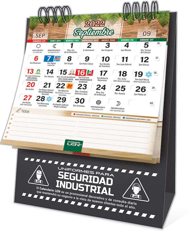 Calendario Escritorio Serie Evn 2022 Sin Personalizar