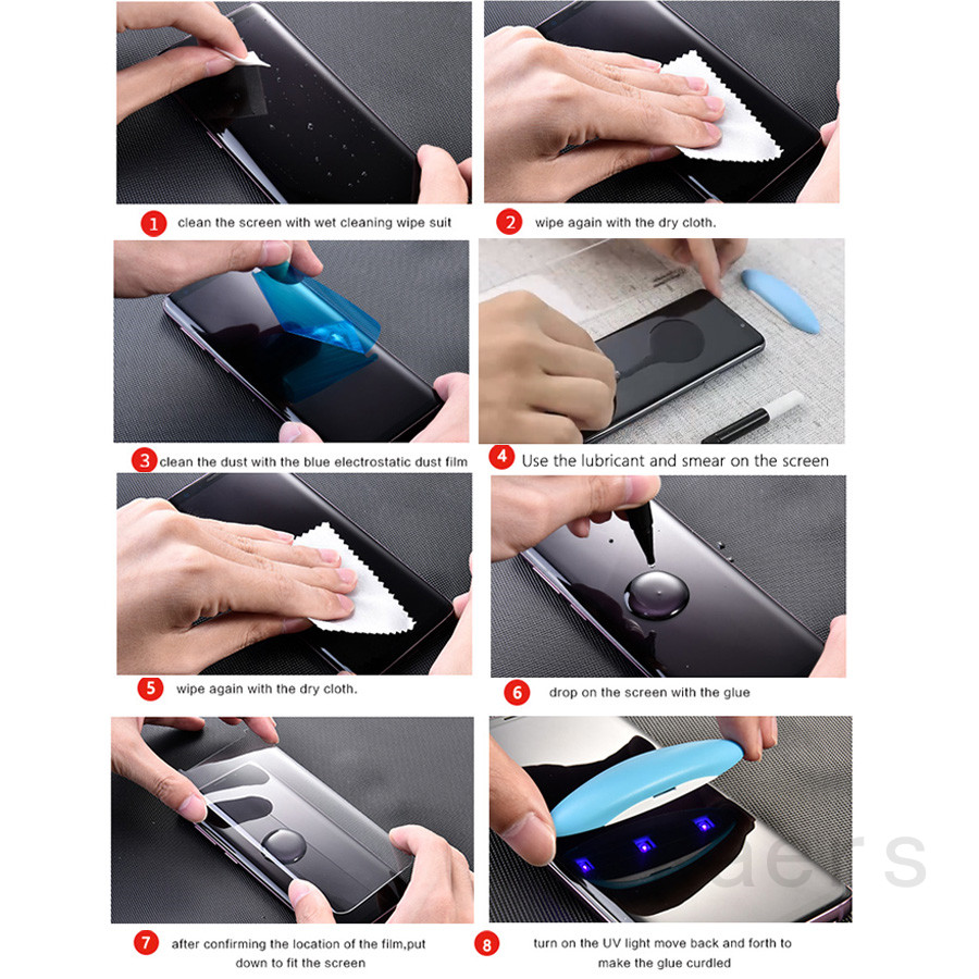 Mica UV Samsung S8 Plus Galaxy Mica 9H Vidrio Cristal Templado Nano Tecnologia Ver Video Instalacion