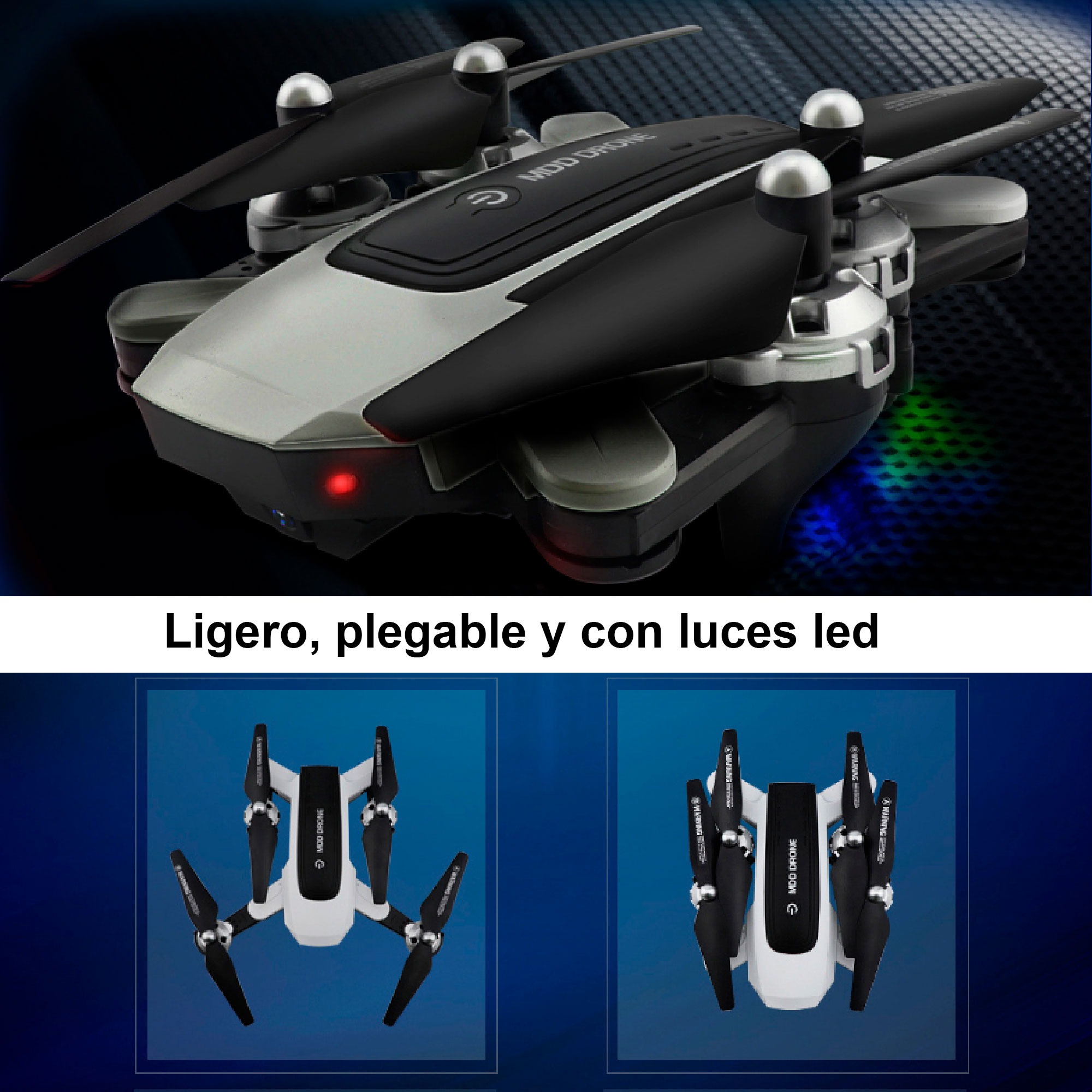 Drone VAK 1811 Camara 4K Wifi control App 4 ejes alcance 100m estabilizador 