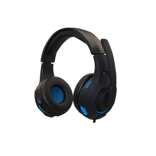 Diadema Gaming Negro Alambrico PC Video Juegos Gamer Microfono Led NA-0304A Azul Audifonos Escritorio