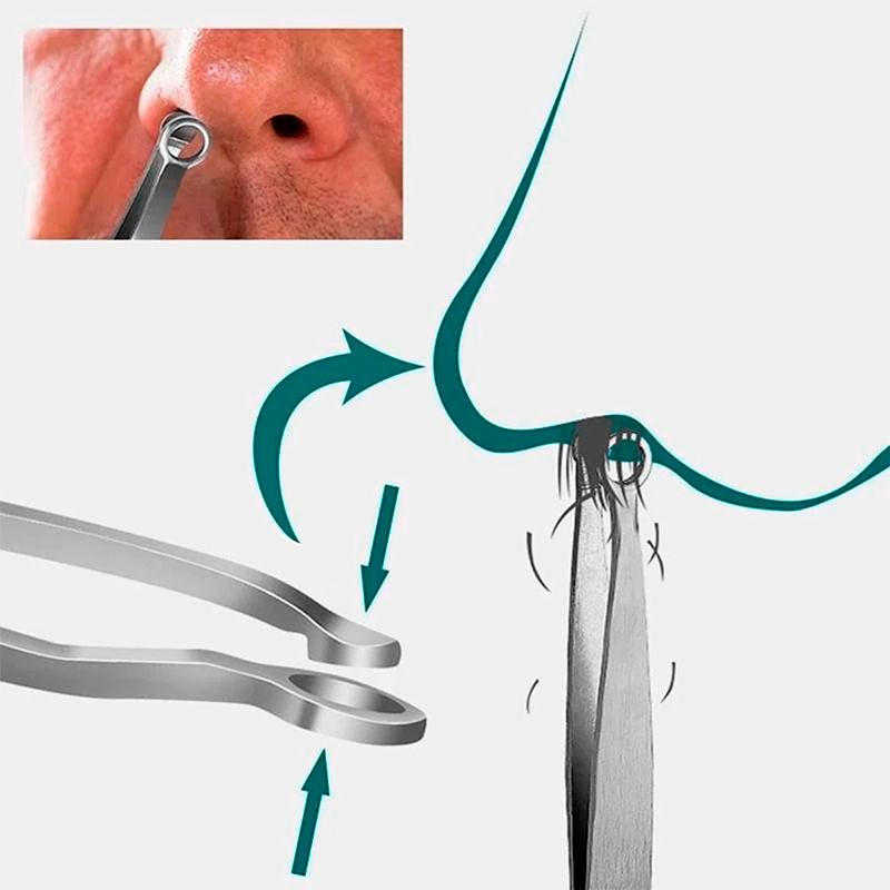 Tijera Pinza recortadora para vello nasal y cejas