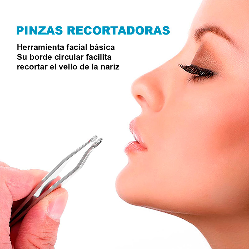 Tijera Pinza recortadora para vello nasal y cejas