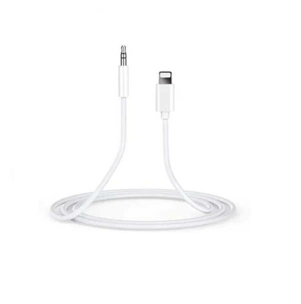 Cable Auxiliar iPhone 7-12 Blanco Caja