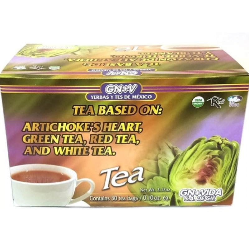 TE CORAZON DE ALCACHOFA, TE VERDE, TE ROJO Y TE BLANCO GN+VIDA.