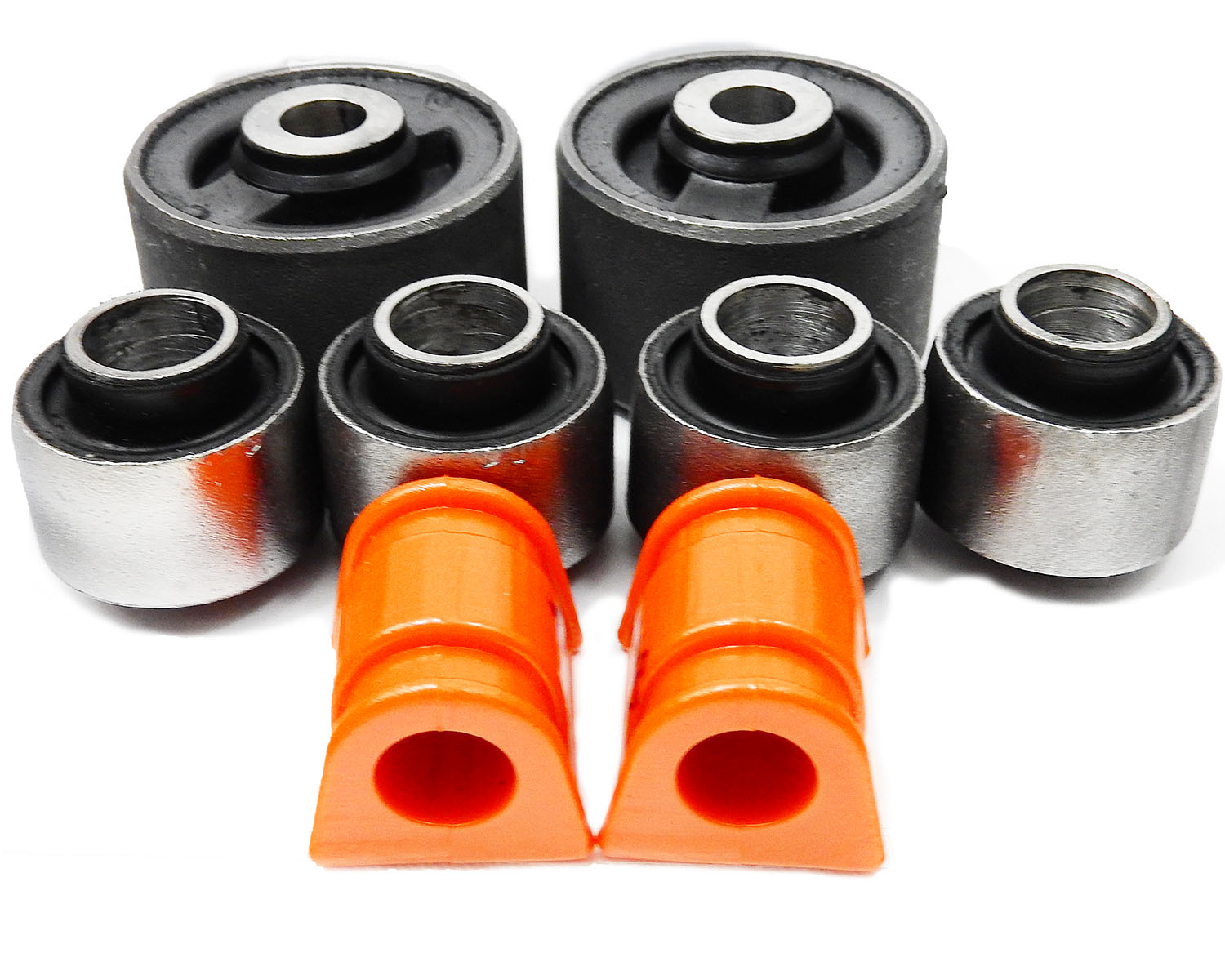 KIT BUJES DE PUENTE DELANTEROS Y TRASEROS ATOS MAS GOMAS DE BARRA ESTABILIZADORA