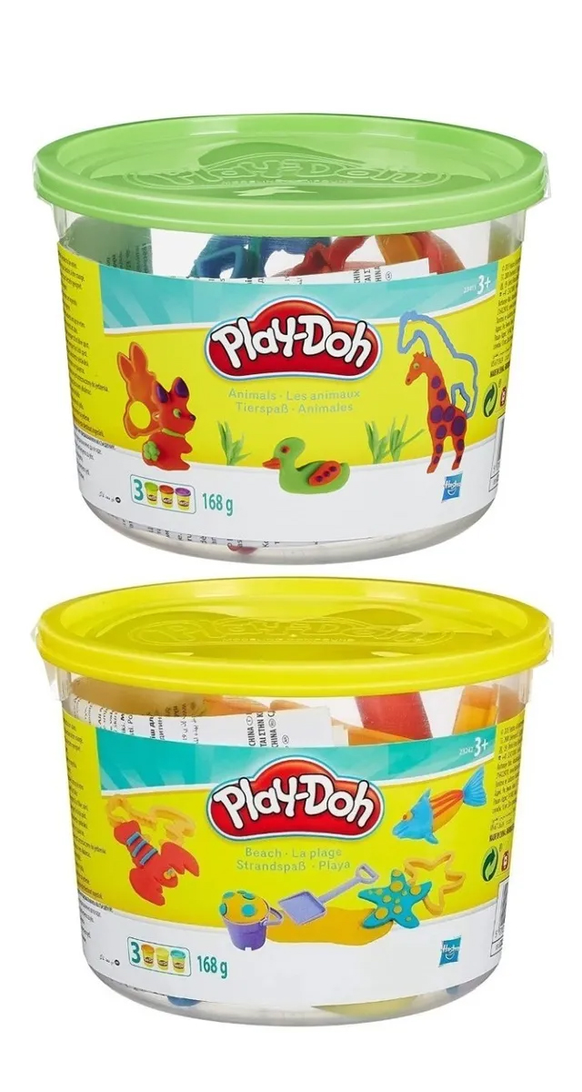 Play Doh Pack 2 Cubetas Playa Y Animales Hasbro