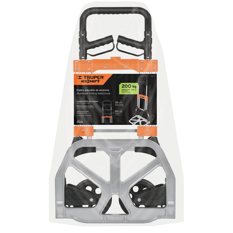 Diablo de Carga Plegable de Aluminio Premium para Cajas -Abarrotes hasta 200 kg Truper DIA-200AX