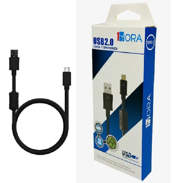 Cable Tipo C negro uso rudo 1Hora