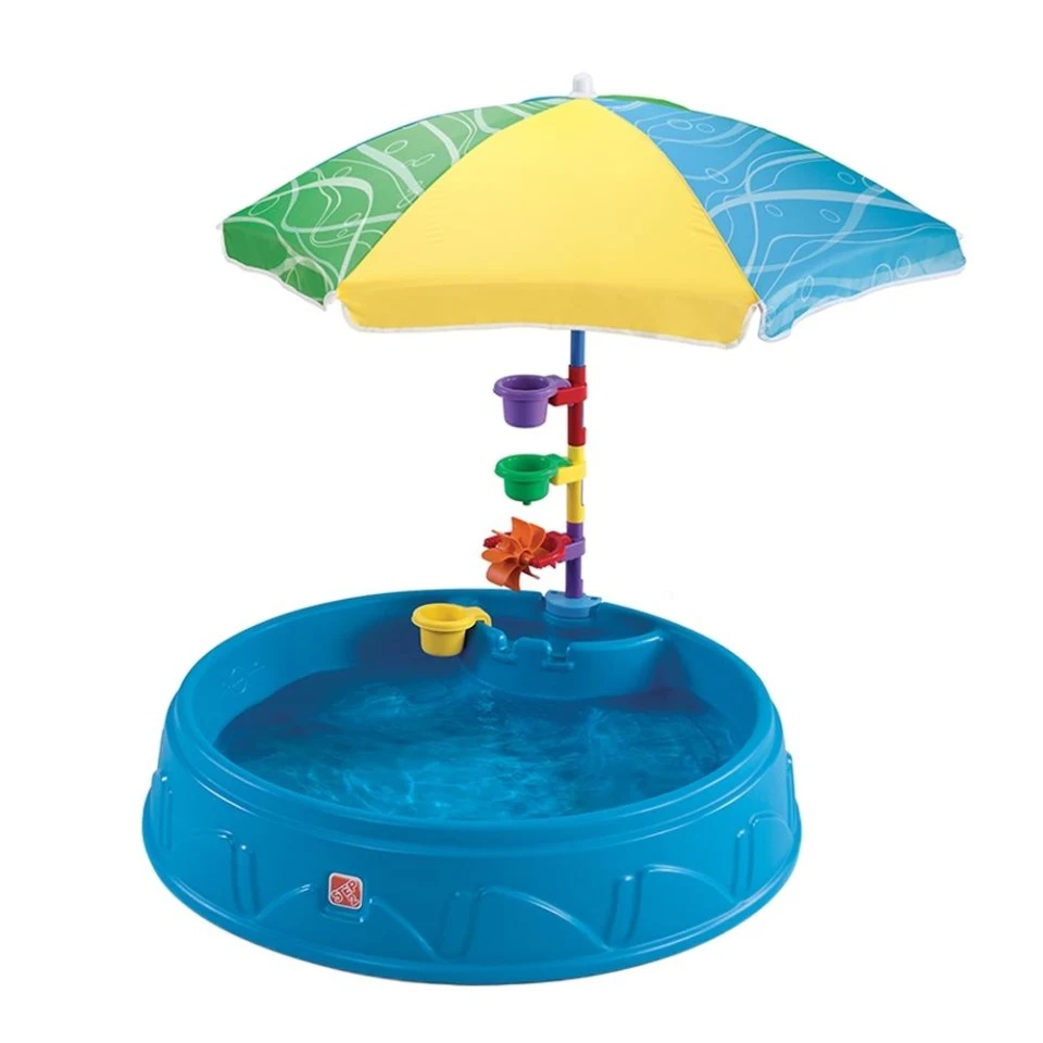 Alberca Chapoteadero Infantil Con Sombrilla Marca Step 2