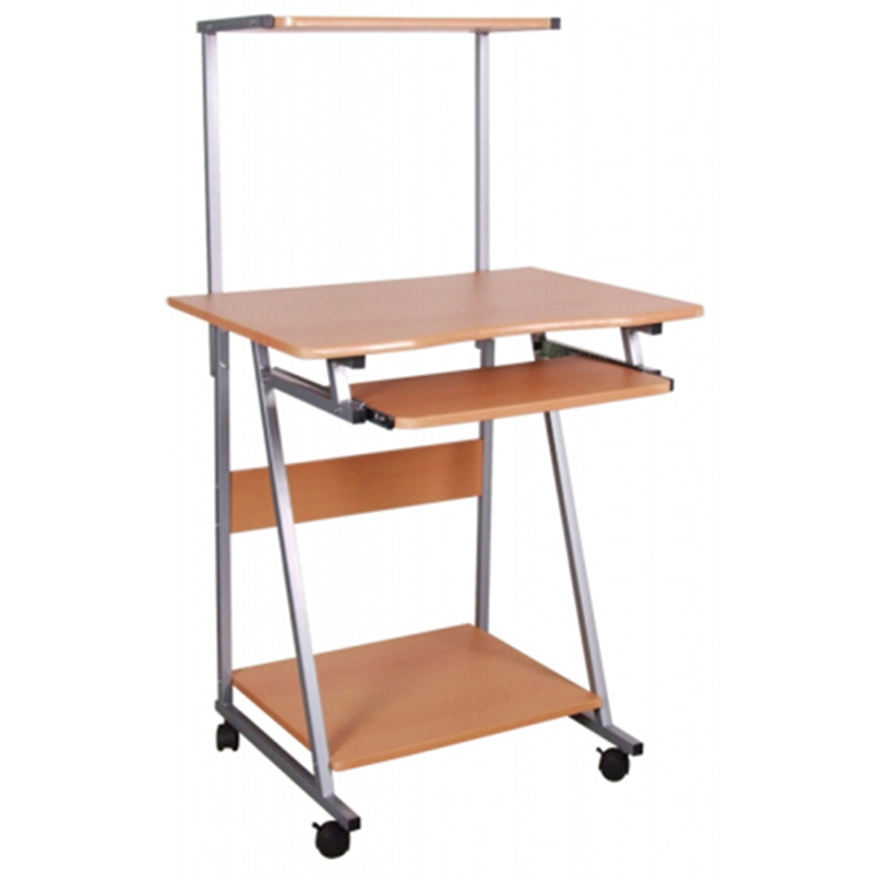 Kit paquete mesa multinivel oficina y silla secretarial ajuste manual tela Negro