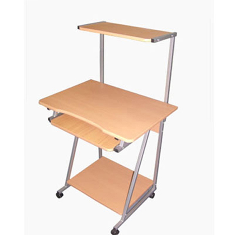 Kit paquete mesa multinivel oficina y silla secretarial ajuste manual tela Negro