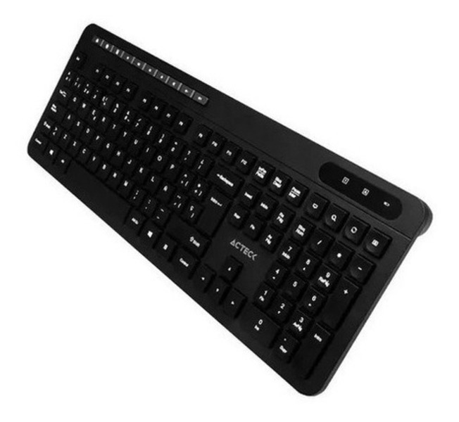 Teclado Ergonomico Inalambrico Multimedia Español Usb Acteck