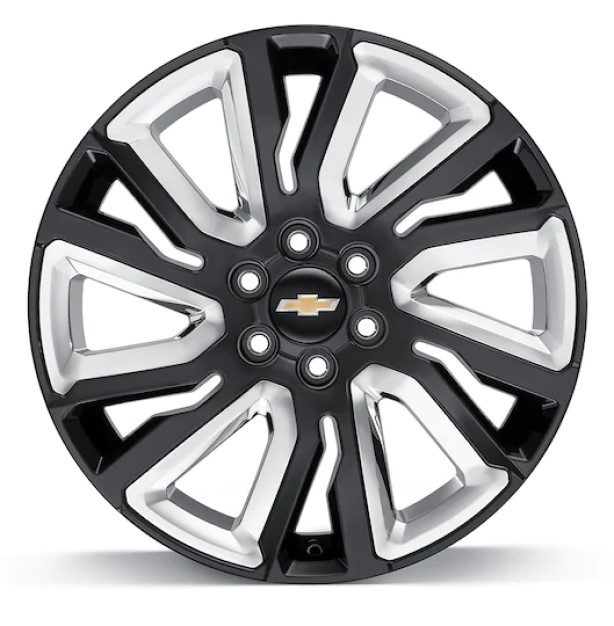 Rin de aluminio de 22" color negro con insertos en cromo