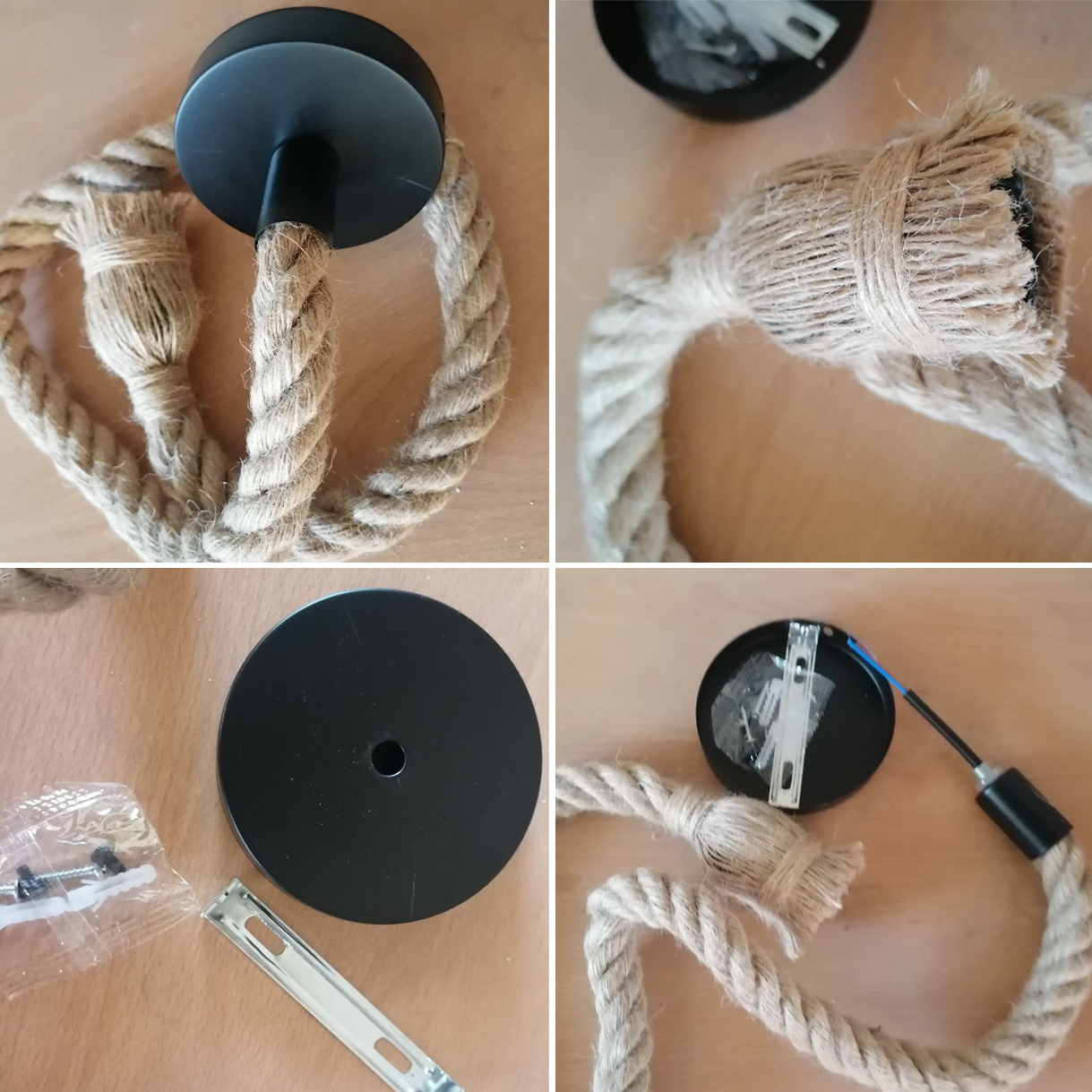 Luminaria Vintage Colgante Lámpara Soga C/1 Socket