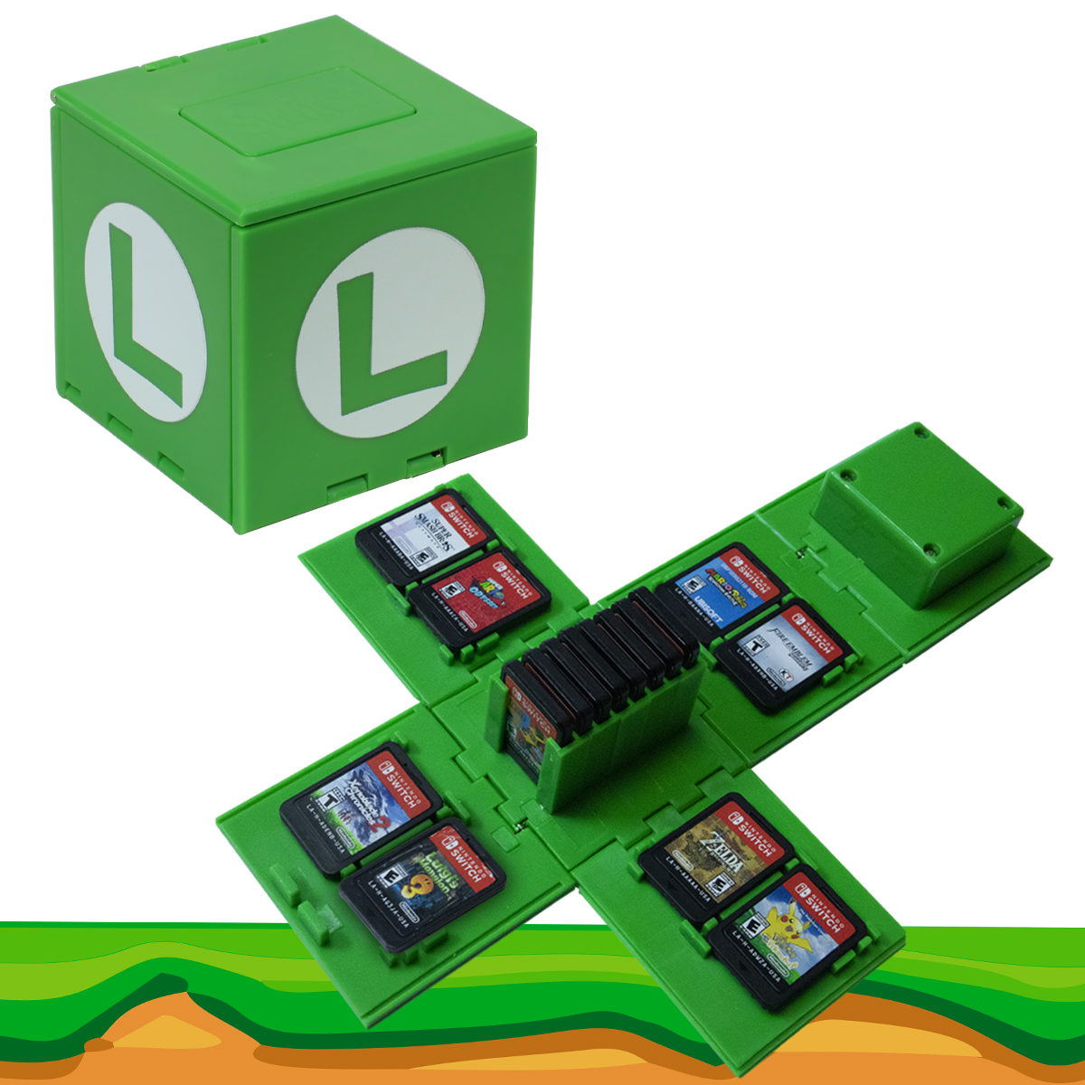 Estuche Para Juegos Nintendo Switch Cubo Portatil Protector Cartuchos Tarjetas