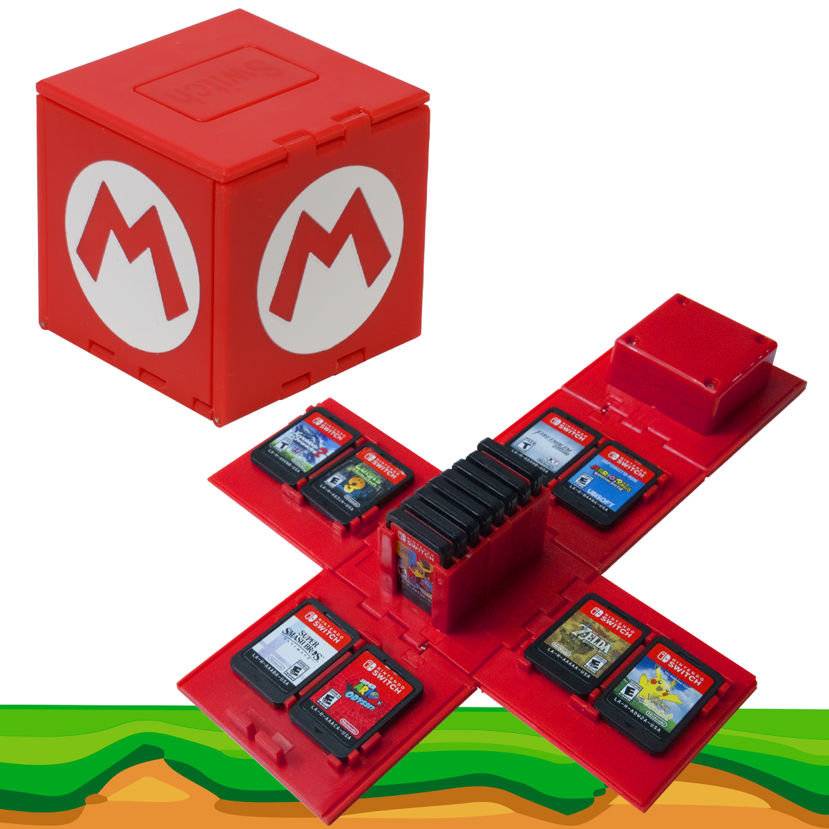 Estuche Para Juegos Nintendo Switch Cubo Portatil Protector Cartuchos Tarjetas