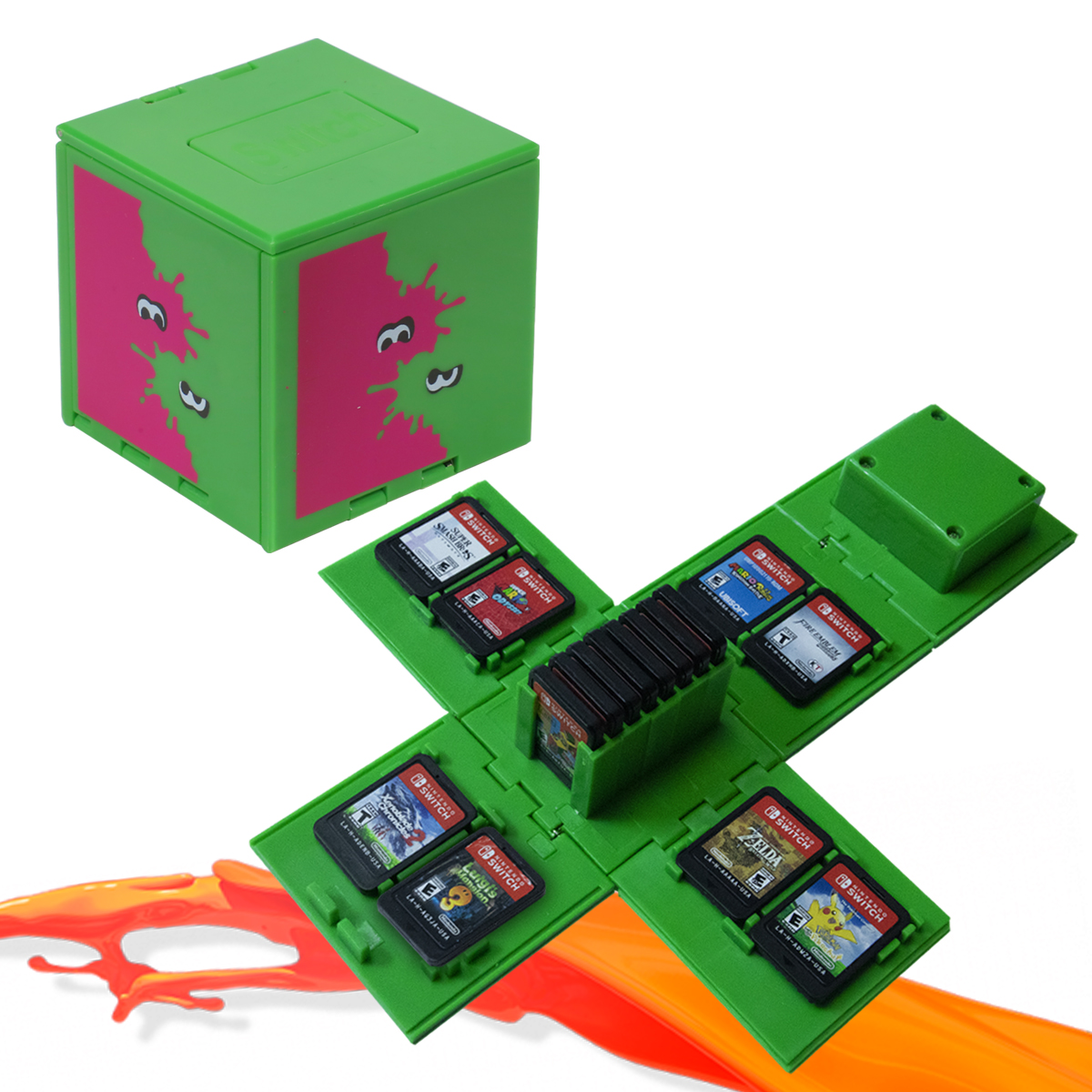Estuche Para Juegos Nintendo Switch Cubo Portatil Protector Cartuchos Tarjetas