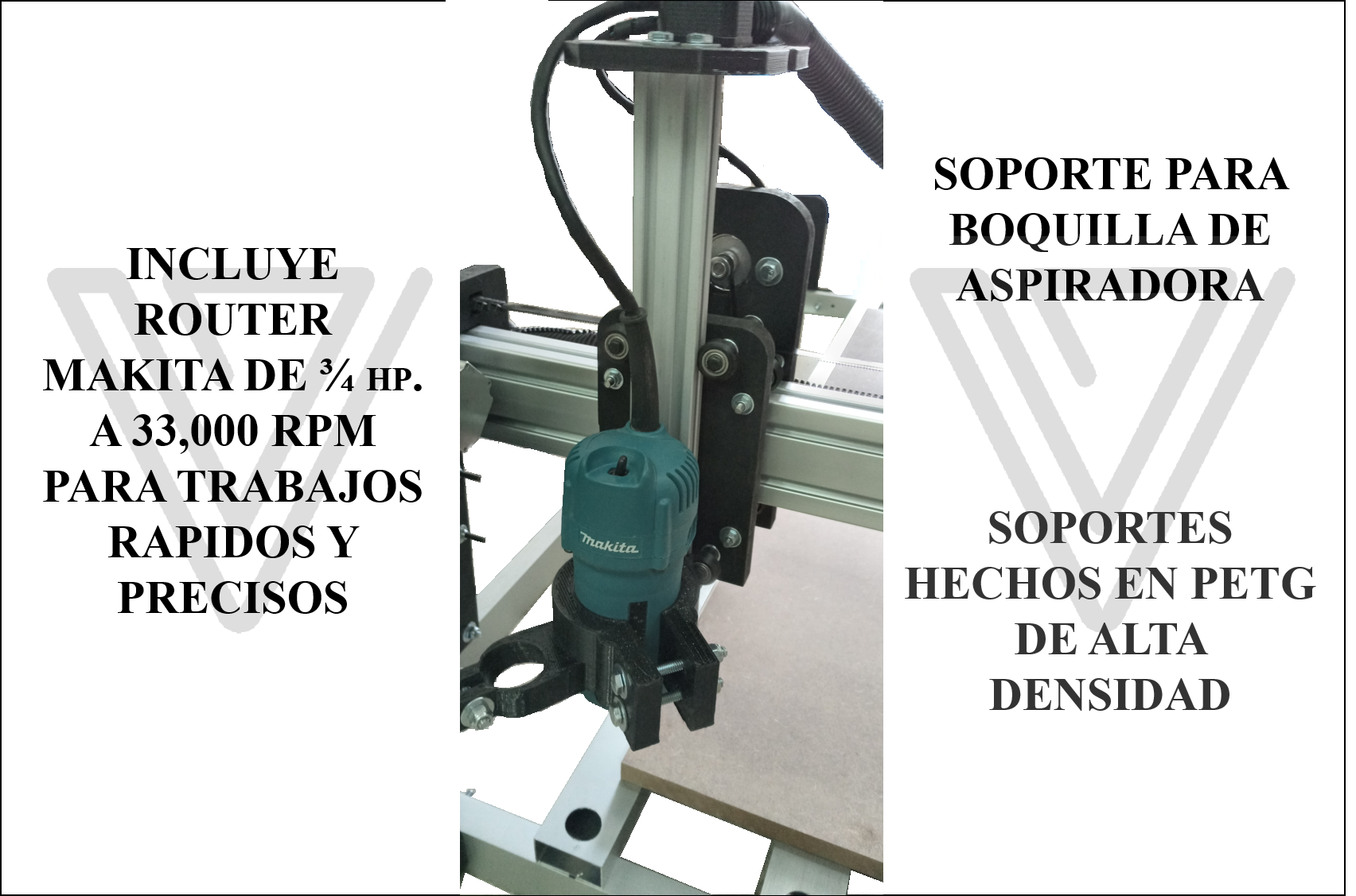Cnc Router ALC Pro con Laser 20w 122x244 Más Vectores 