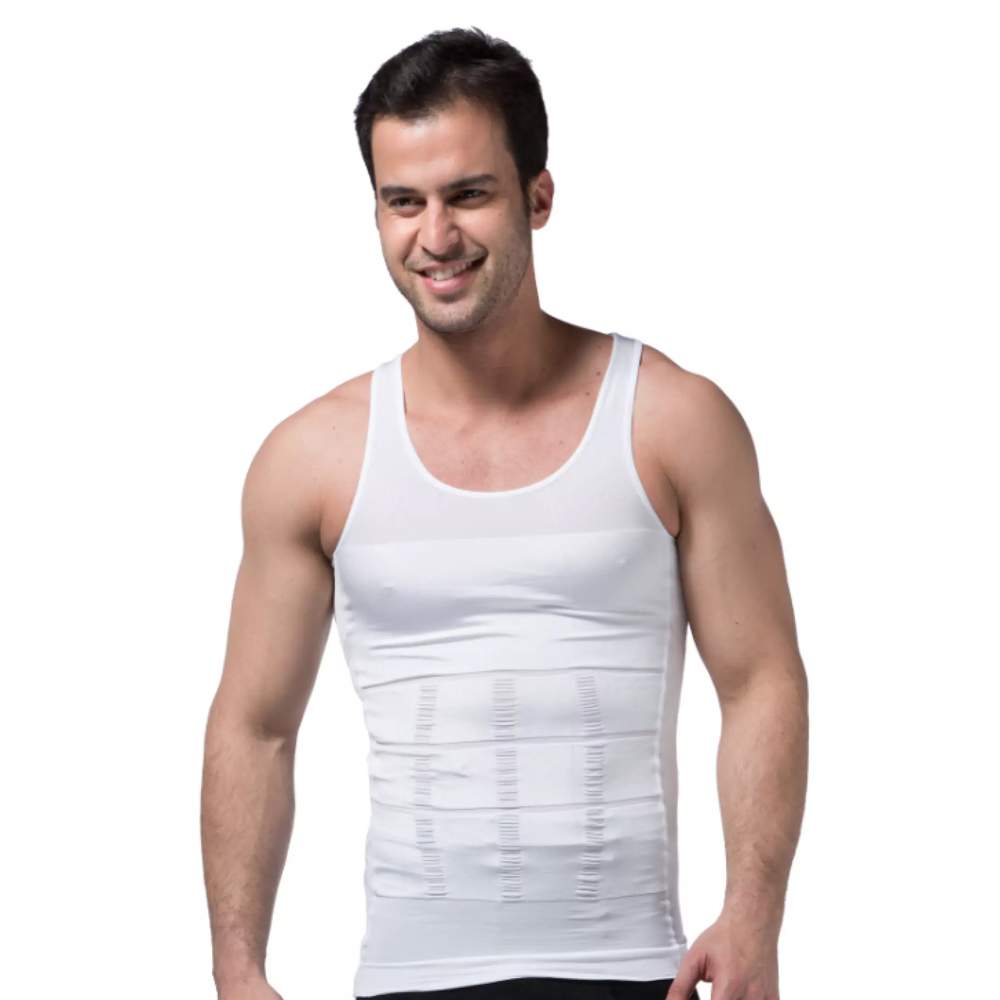 Camiseta Faja Reductora para Vientre Plano Blanco para Hombre