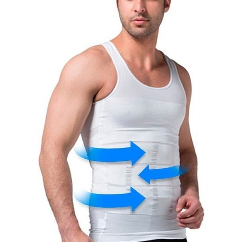 Camiseta Faja Reductora para Vientre Plano Blanco para Hombre