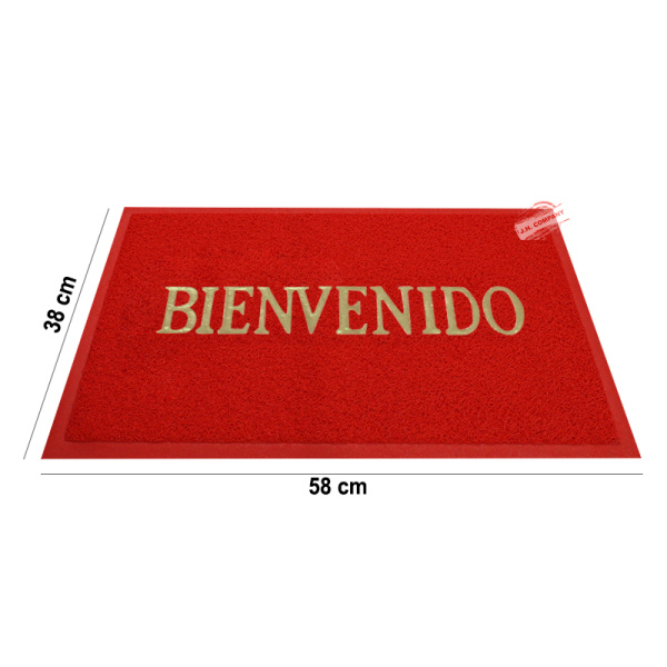 Tapete Entrada Decorativo Bienvenido Lavable Antiderrapante