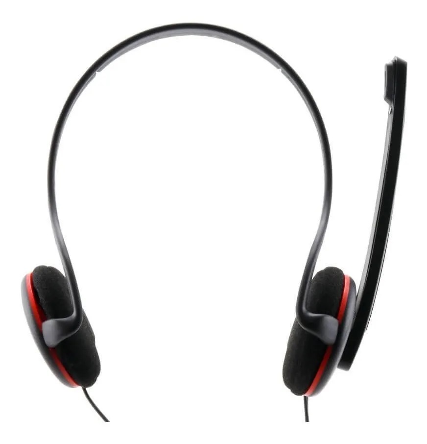 Audífonos Headset Con Micrófono A10 Alámbrico Acteck Negro