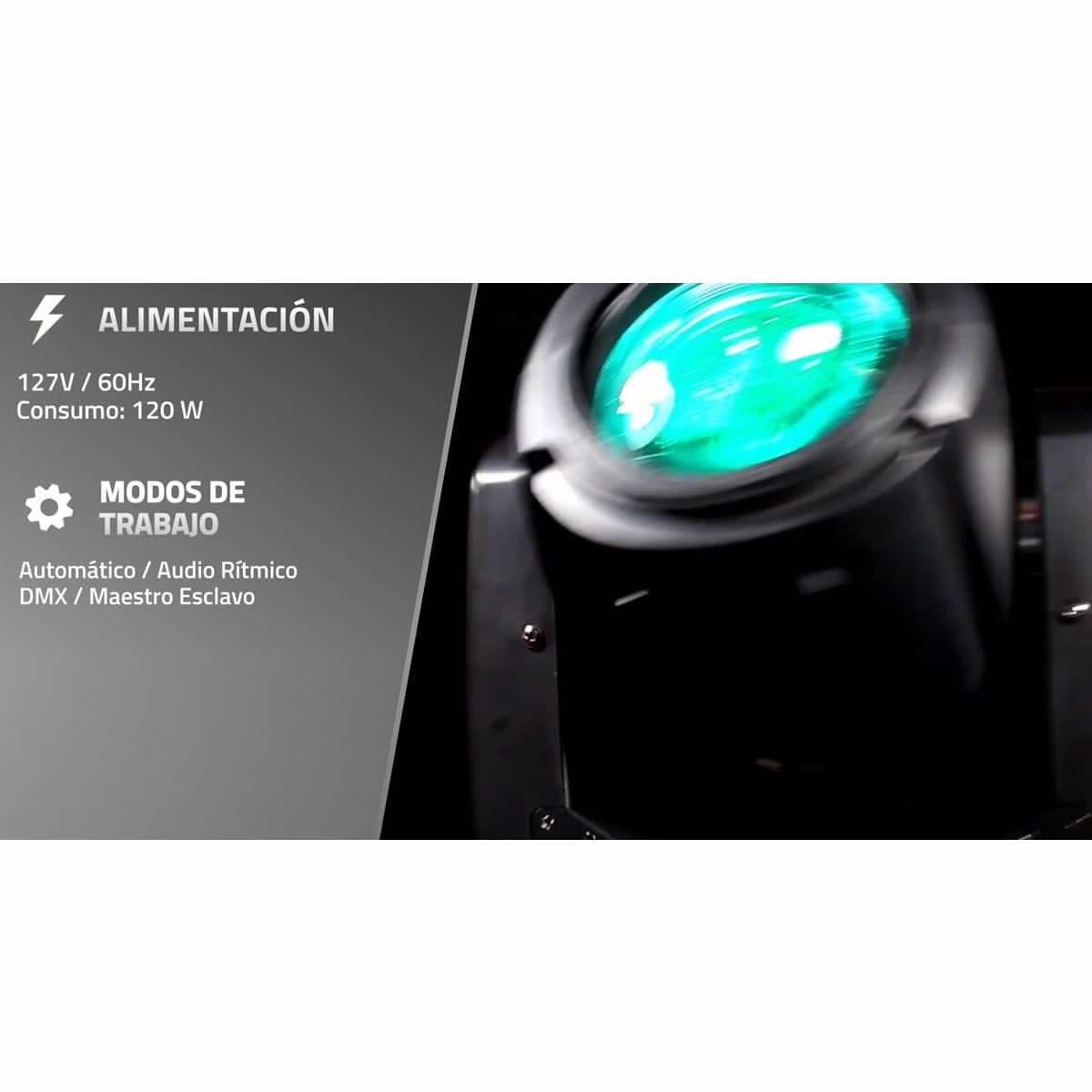 Kit de Dos Cabezales LED con Case Beam 1R Alien Pro 127 V