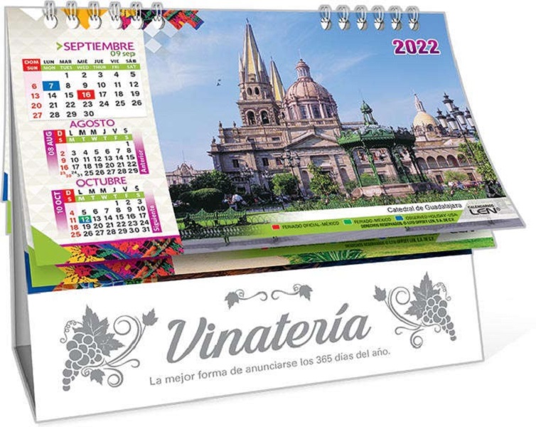 Calendario Escritorio Len Tipo Twv 2022 Sin Personalizar