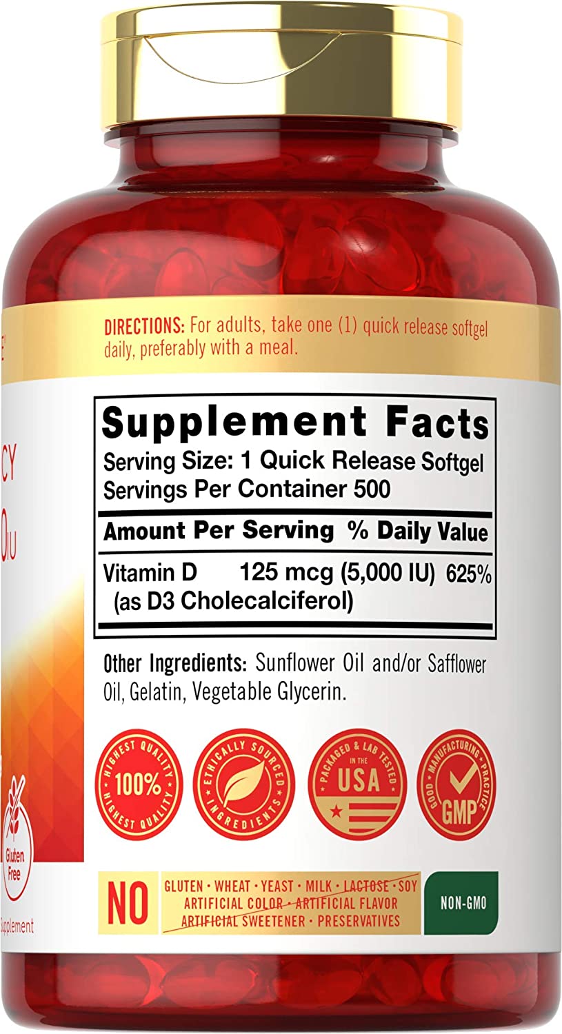 Vitamin D3 5000 IU | 500 Softgels