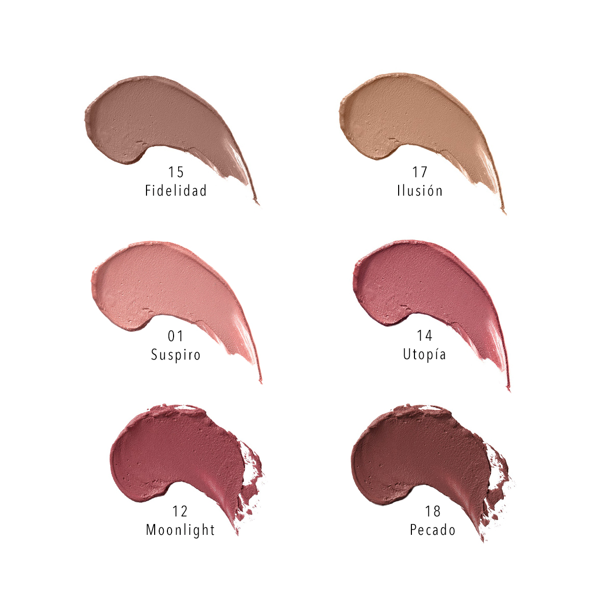 Set Tintas De Labios Mate Bissu Tonos NUDE 6 Piezas