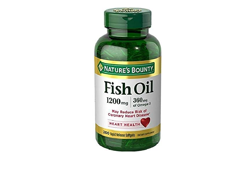 Aceite de pescado Nature's Bounty, 1200 mg, 360 mcg de Omega-3