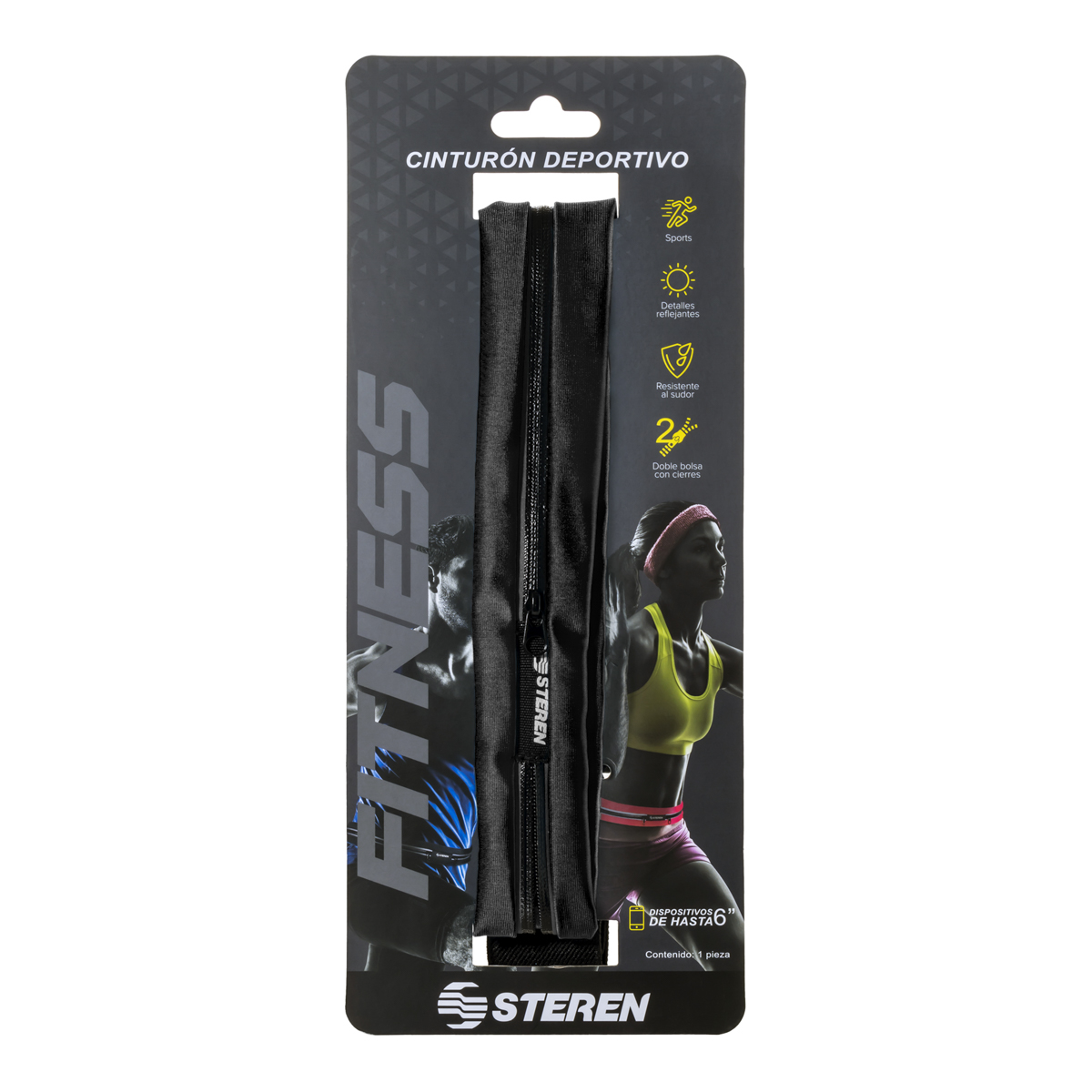 Cinturón bolsillo para celular Negro