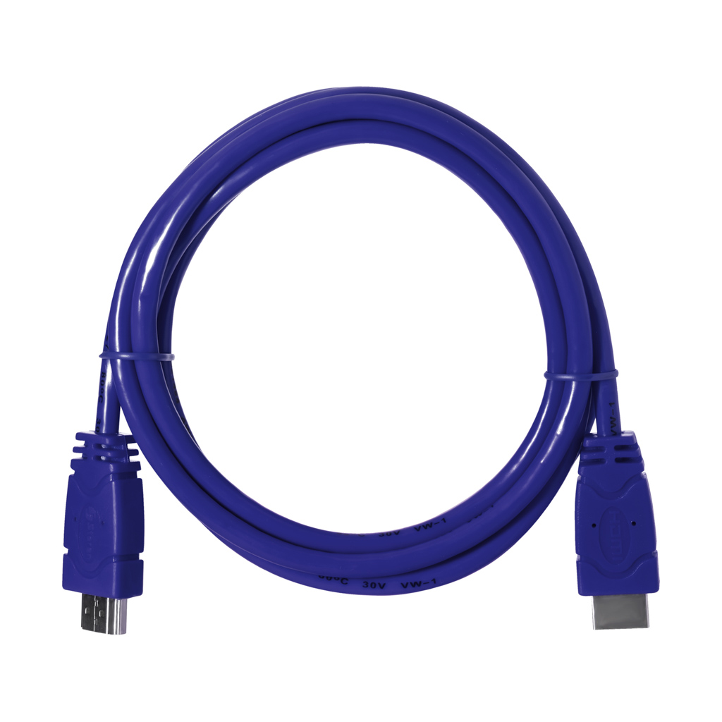 Cable HDMI con conectores niquelados de 2m Azul