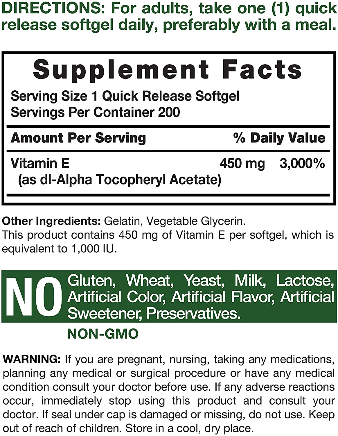 Cápsulas blandas de vitamina E 1000 UI