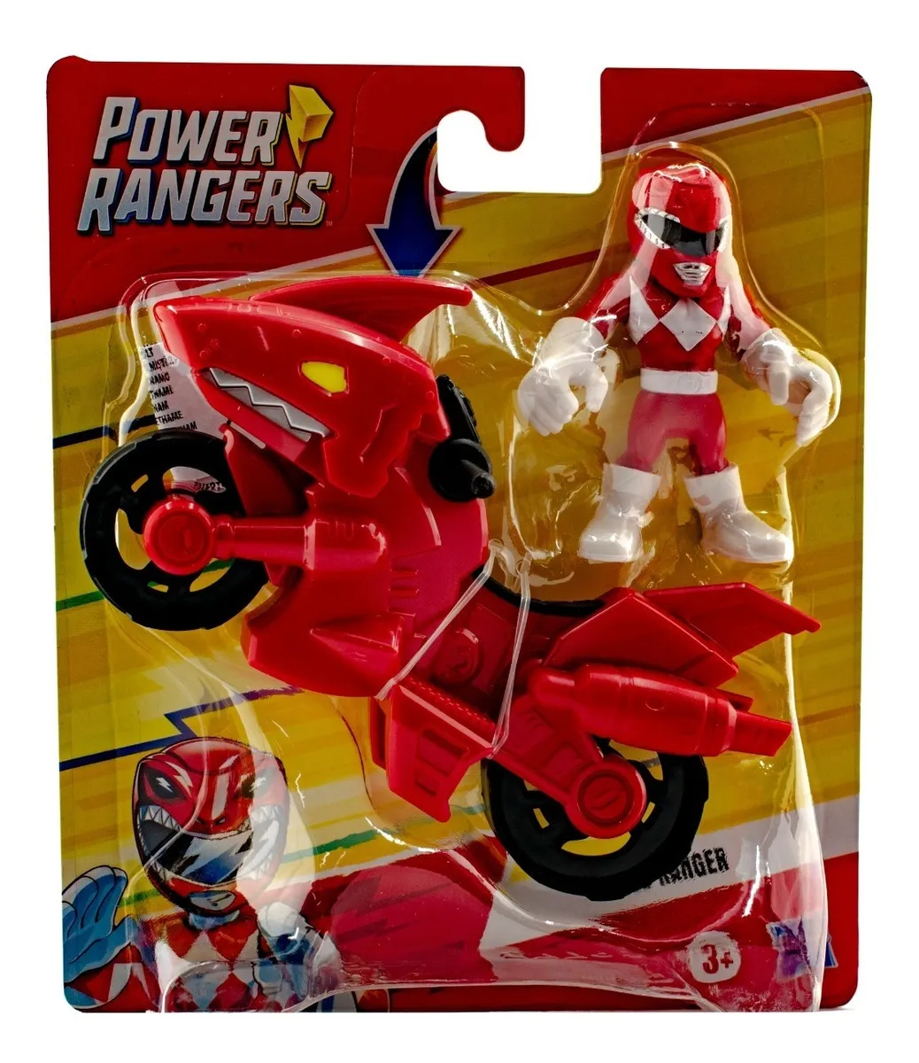 POWER RANGERS MOTOCICLISTA PACK RANGERS ROJO Y AZUL HASBRO