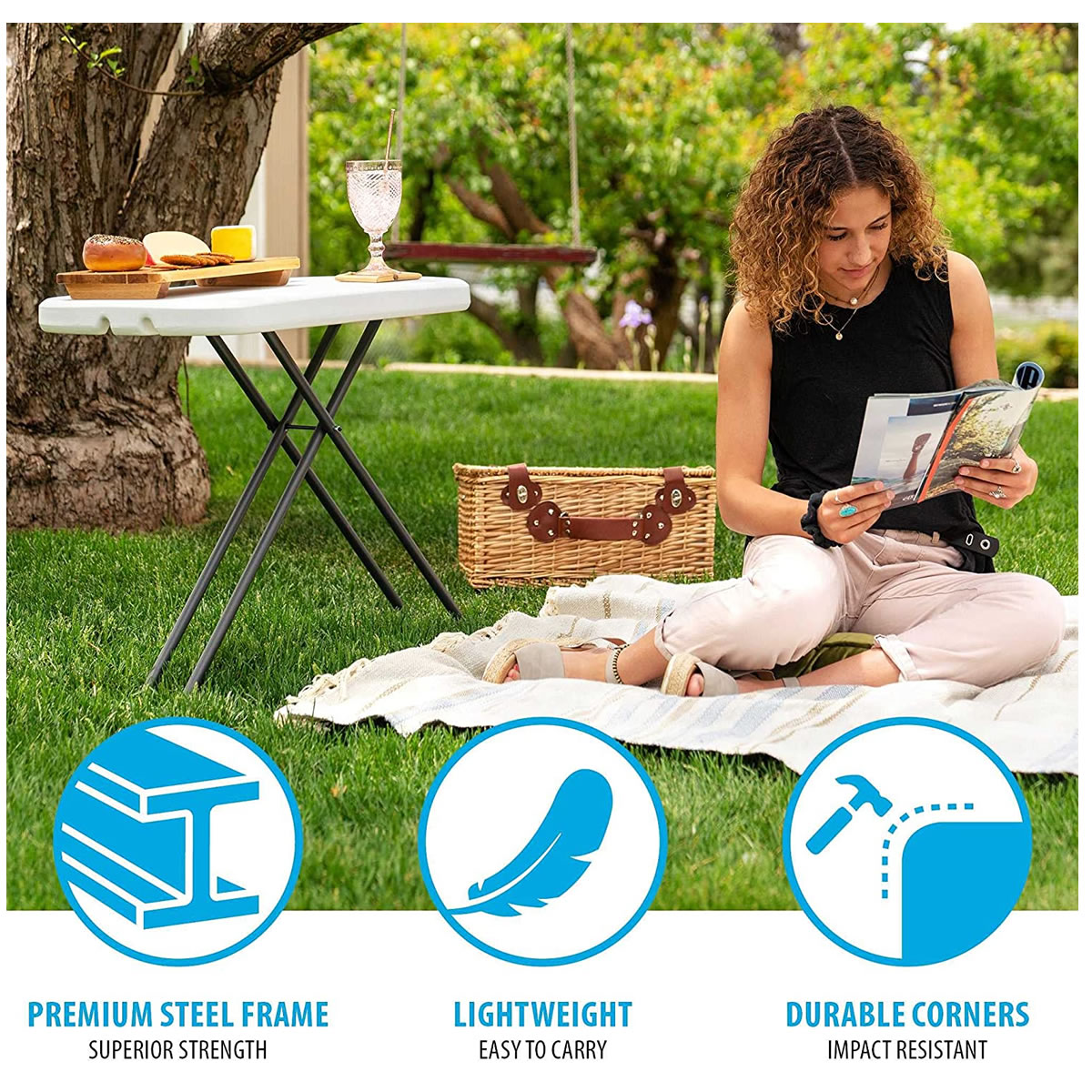 Mesa Plegable Personal 66 x 46 cm Lifetime 000067978 SMS