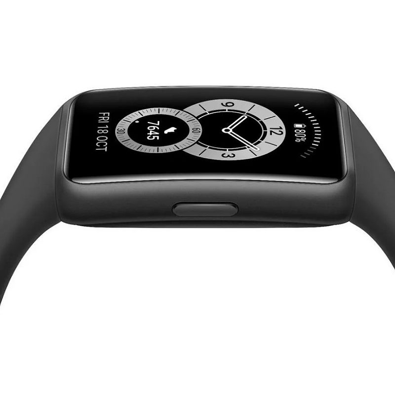 Huawei Band 6 1.47" caja de polímero dark gray malla graphite black de silicona FRA-B19