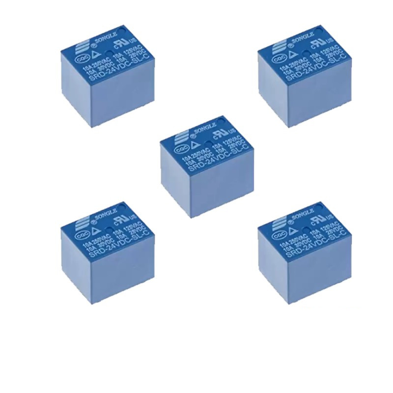 Relevador reley de 24v 10a Songle 5 Pines 10pzas Mv electronica